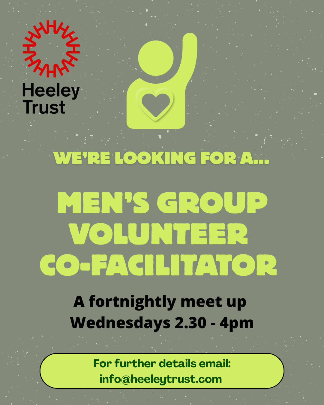 Poster advertising a volunteer co-facilitator position